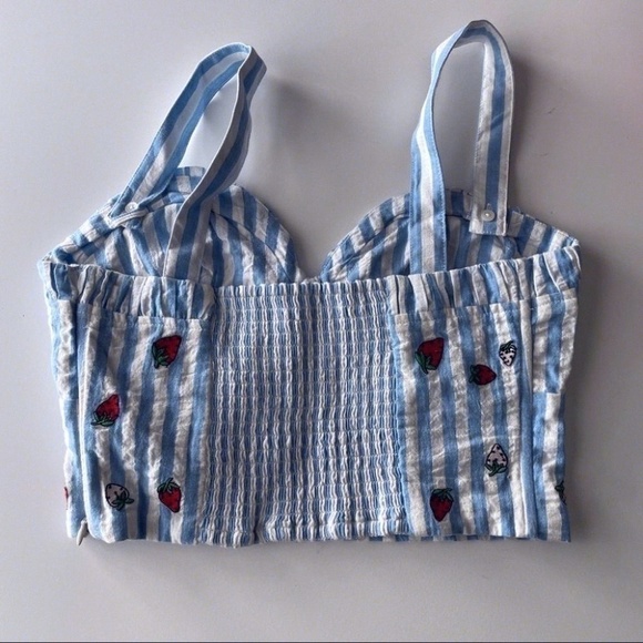 Anthropologie maeve striped embroidered cami - Picture 3 of 5